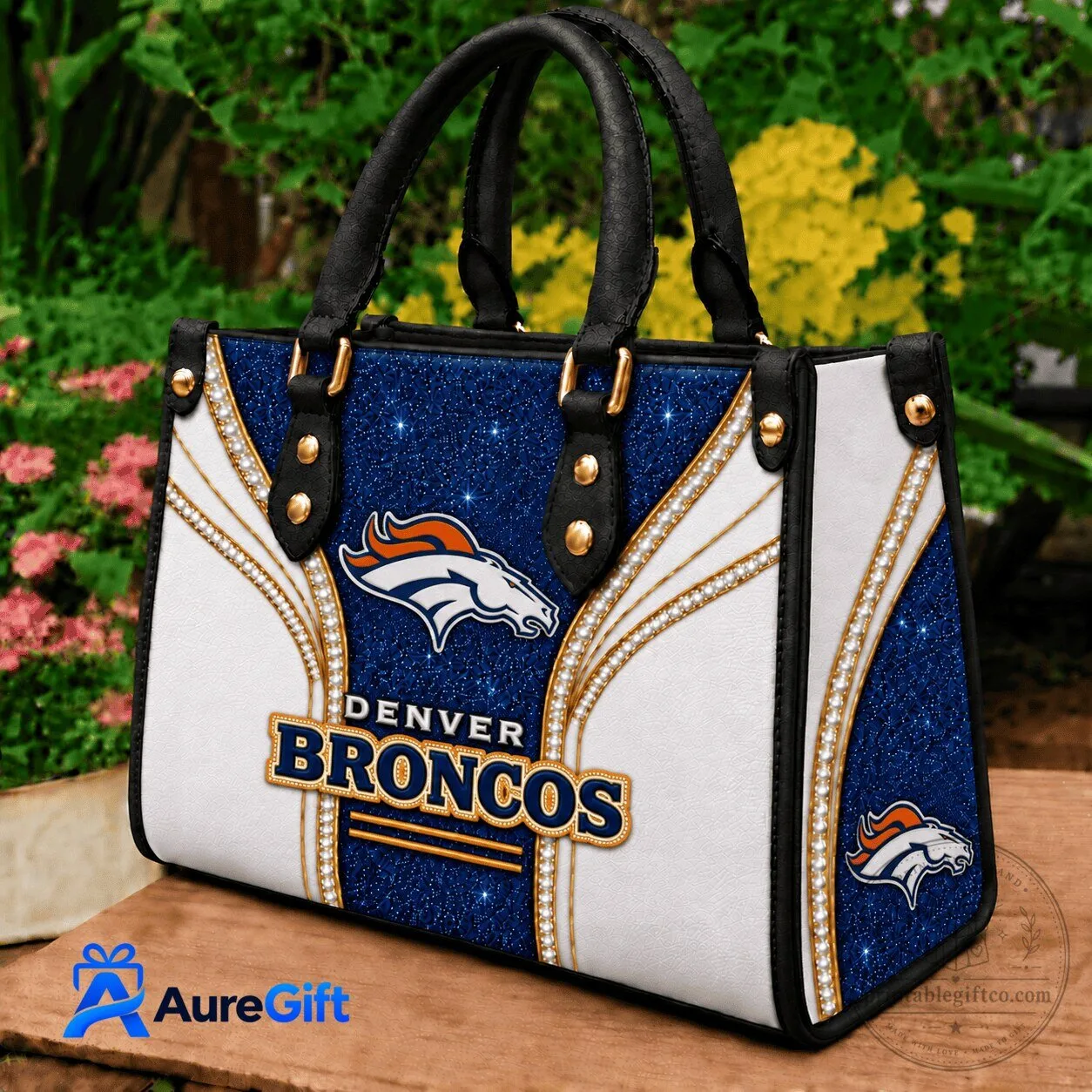 Denver Broncos Football Team Logo Sparkle Design Women's Handbag 5 Denver Broncos Football Team Logo Sparkle Design Women