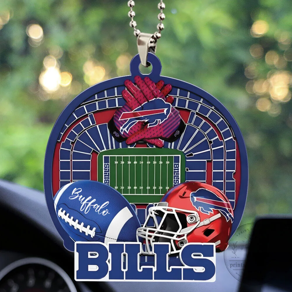 Buffalo Bills Car Hanging Ornament - Football Stadium Helmet Design