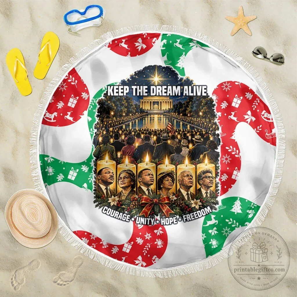 Civil Rights Leaders Christmas Holiday Beach Blanket