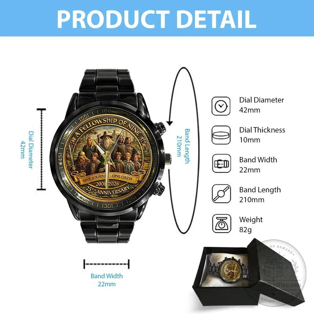 Lord of the Rings Fellowship of the Ring 25th Anniversary Stainless Steel Watch 9 Lord of the Rings Fellowship of the Ring 25th Anniversary Stainless Steel Watch