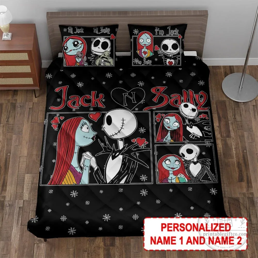Personalized Jack and Sally The Nightmare Before Christmas Quilt Bedding Set 7 Personalized Jack and Sally The Nightmare Before Christmas Quilt Bedding Set