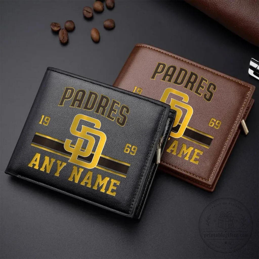 San Diego Padres Personalized Name Bi-Fold Wallet