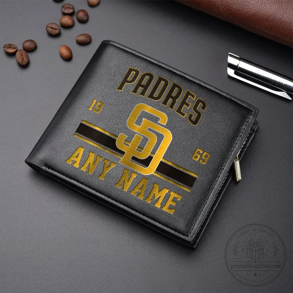 San Diego Padres Personalized Name Bi-Fold Wallet 6 San Diego Padres Personalized Name Bi-Fold Wallet