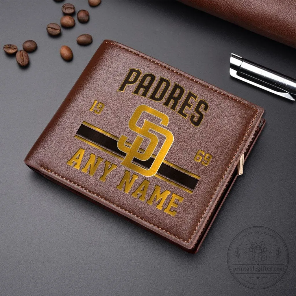San Diego Padres Personalized Name Bi-Fold Wallet 7 San Diego Padres Personalized Name Bi-Fold Wallet