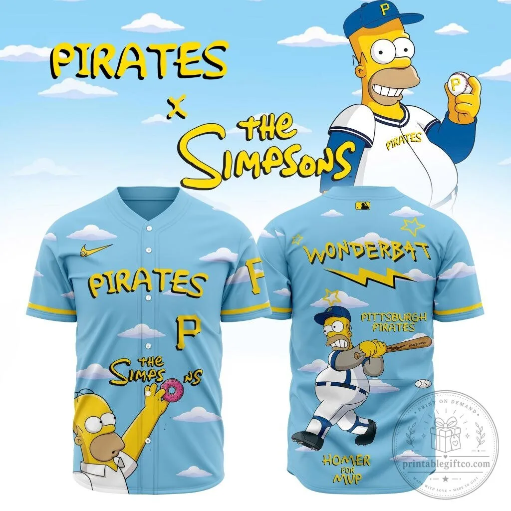 Pittsburgh Pirates Homer Simpson The Simpsons Baseball Jersey