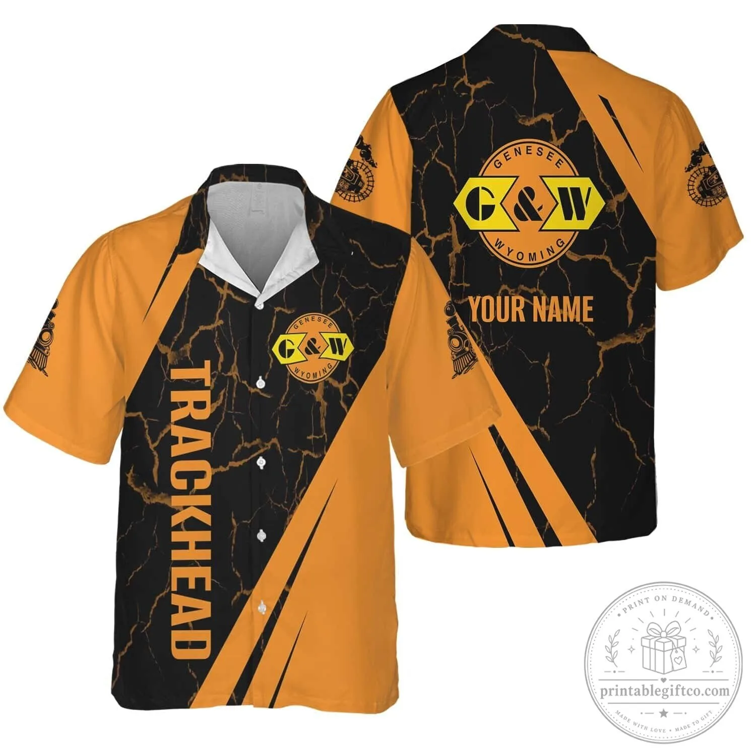 Genesee and Wyoming Railroad Trackhead Hawaiian Shirt
